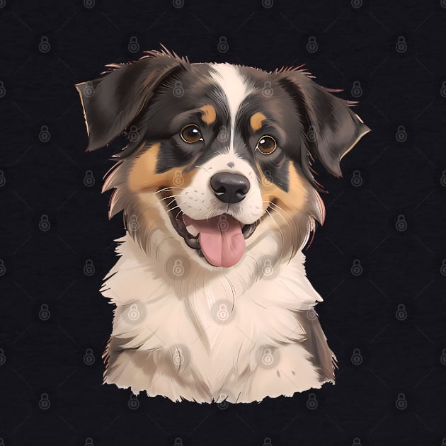 Dreamy Gaze of the Australian Shepherd by VerdantCreature